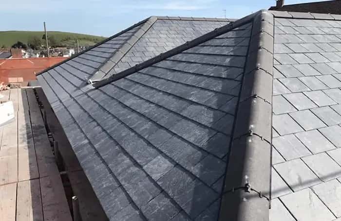 Professional slate roof repair on Victorian Dublin property by Secure Top Roofing