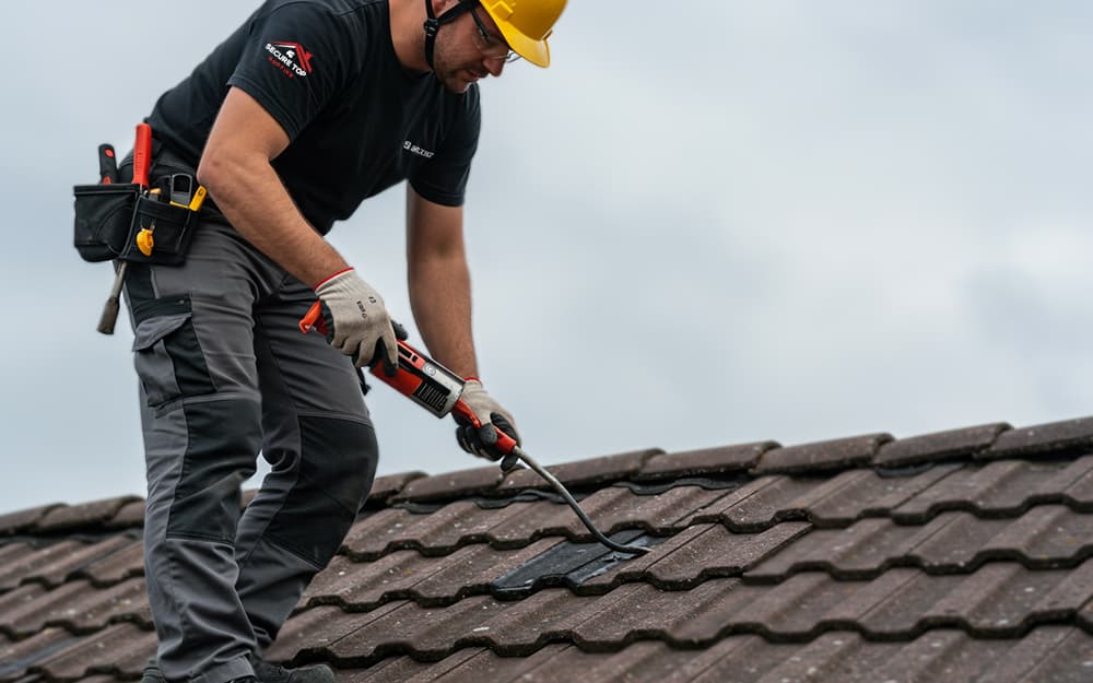 Professional roof maintenance inspection being conducted by Secure Top Roofing in Dublin 15