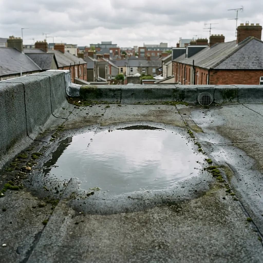Water Pooling on a Flat Roof: When Is It a Problem? - Roofing guide by Secure Top Roofing Dublin
